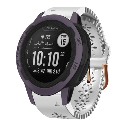 20mm Lady's Silicone Watch Band With Lace Punch, For Garmin Instinct 2S, For Garmin Fenix 6S, For Garmin Fenix 6S Pro