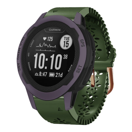 20mm Lady's Silicone Watch Band With Lace Punch, For Garmin Instinct 2S, For Garmin Fenix 6S, For Garmin Fenix 6S Pro