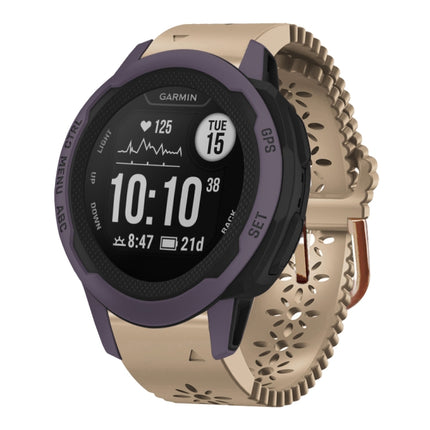 20mm Lady's Silicone Watch Band With Lace Punch, For Garmin Instinct 2S, For Garmin Fenix 6S, For Garmin Fenix 6S Pro