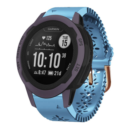 20mm Lady's Silicone Watch Band With Lace Punch, For Garmin Instinct 2S, For Garmin Fenix 6S, For Garmin Fenix 6S Pro