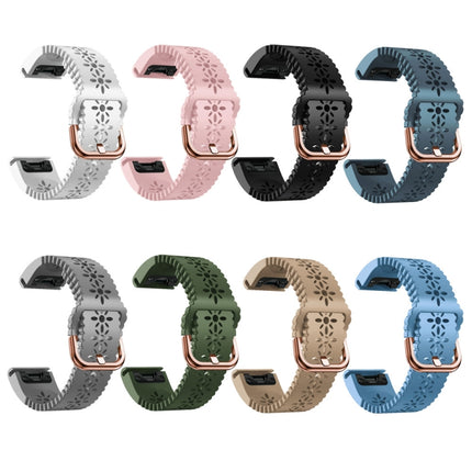 20mm Lady's Silicone Watch Band With Lace Punch, For Garmin Instinct 2S, For Garmin Fenix 6S, For Garmin Fenix 6S Pro
