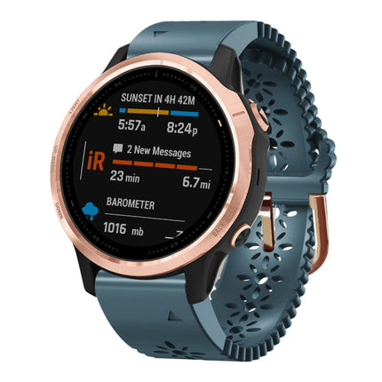20mm Lady's Silicone Watch Band With Lace Punch, For Garmin Instinct 2S, For Garmin Fenix 6S, For Garmin Fenix 6S Pro