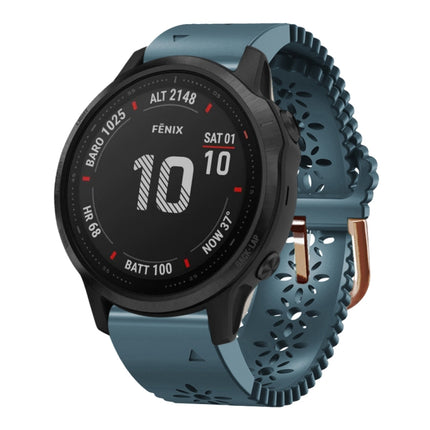 20mm Lady's Silicone Watch Band With Lace Punch, For Garmin Instinct 2S, For Garmin Fenix 6S, For Garmin Fenix 6S Pro