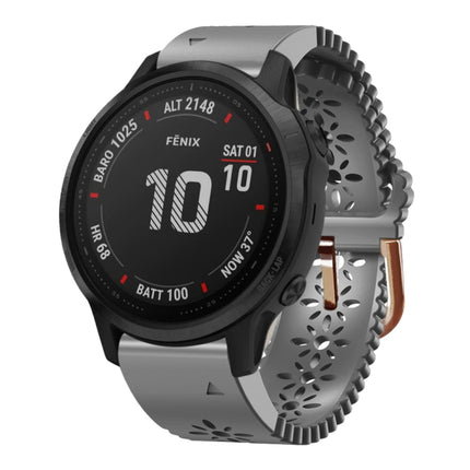 20mm Lady's Silicone Watch Band With Lace Punch, For Garmin Instinct 2S, For Garmin Fenix 6S, For Garmin Fenix 6S Pro