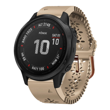 20mm Lady's Silicone Watch Band With Lace Punch, For Garmin Instinct 2S, For Garmin Fenix 6S, For Garmin Fenix 6S Pro