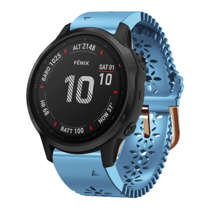 20mm Lady's Silicone Watch Band With Lace Punch, For Garmin Instinct 2S, For Garmin Fenix 6S, For Garmin Fenix 6S Pro