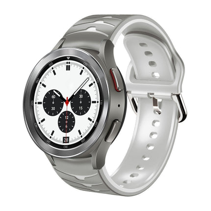 Curved Texture Silicone Watch Band, For Samsung  Galaxy Watch 4 Classic 42mm