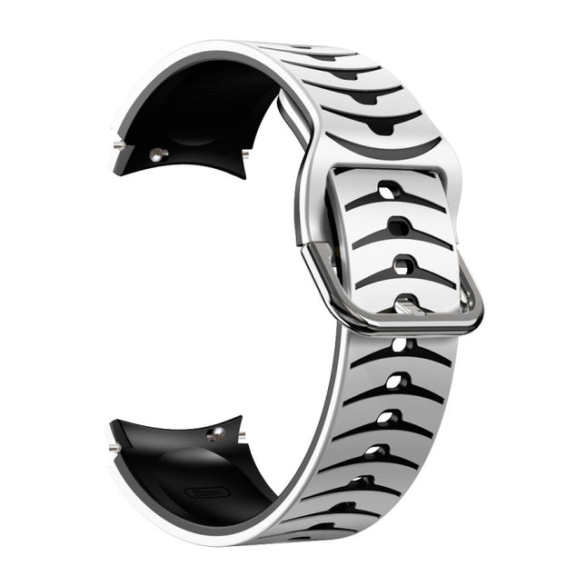 Curved Texture Silicone Watch Band, For Samsung  Galaxy Watch 4 Classic 46mm