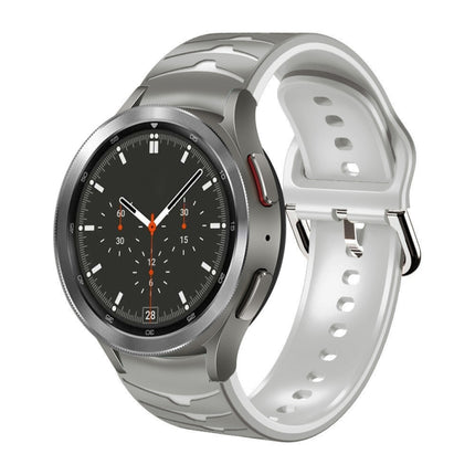 Curved Texture Silicone Watch Band, For Samsung  Galaxy Watch 4 Classic 46mm