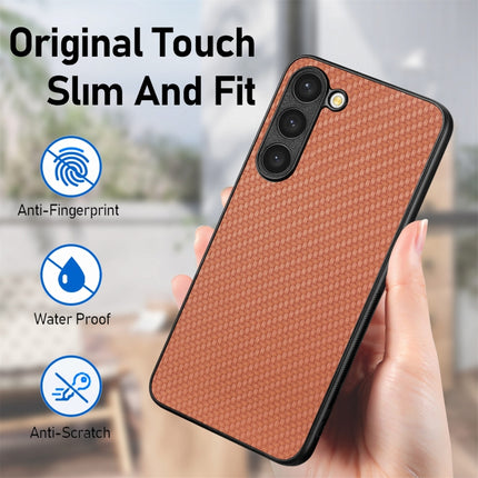 Carbon Fiber Texture Leather Back Cover Phone Case, For Samsung Galaxy S23 5G, For Samsung Galaxy S23+ 5G, For Samsung Galaxy S23 Ultra 5G
