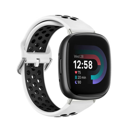 Two-Color Perforated Breathable Silicone Watch Band, For Fitbit Versa 4