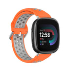 For Fitbit Versa 4 / Orange+Grey