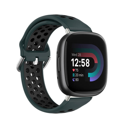 Two-Color Perforated Breathable Silicone Watch Band, For Fitbit Versa 4