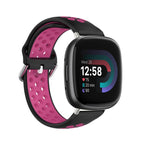For Fitbit Versa 4 / Black+Rose Red