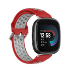 For Fitbit Versa 4 / Red+Grey
