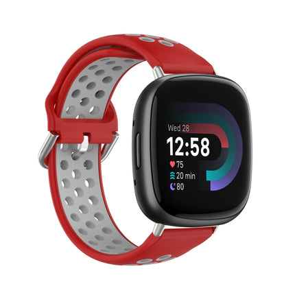 Two-Color Perforated Breathable Silicone Watch Band, For Fitbit Versa 4