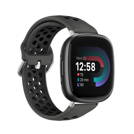 Two-Color Perforated Breathable Silicone Watch Band, For Fitbit Versa 4