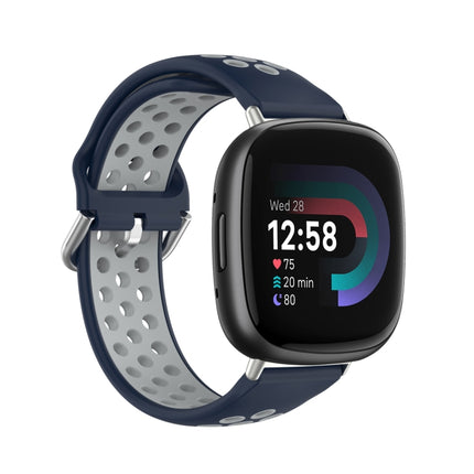 Two-Color Perforated Breathable Silicone Watch Band, For Fitbit Versa 4