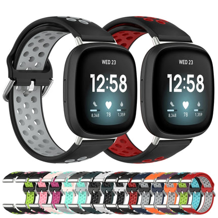 Two-Color Perforated Breathable Silicone Watch Band, For Fitbit Versa 4