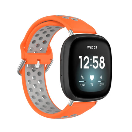 Two-Color Perforated Breathable Silicone Watch Band, For Fitbit Versa 3