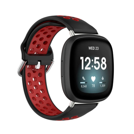 Two-Color Perforated Breathable Silicone Watch Band, For Fitbit Versa 3