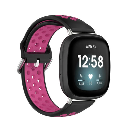 Two-Color Perforated Breathable Silicone Watch Band, For Fitbit Versa 3