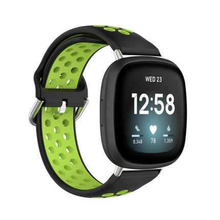 Two-Color Perforated Breathable Silicone Watch Band, For Fitbit Versa 3
