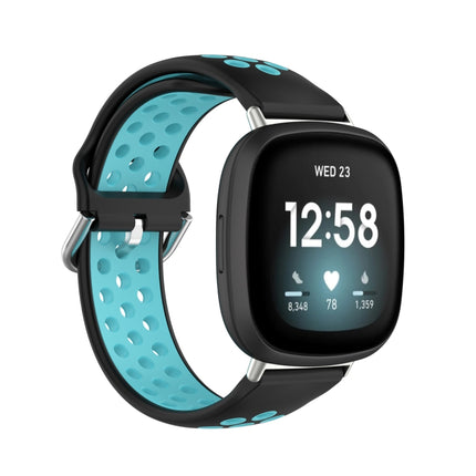 Two-Color Perforated Breathable Silicone Watch Band, For Fitbit Versa 3