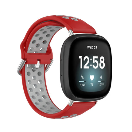 Two-Color Perforated Breathable Silicone Watch Band, For Fitbit Versa 3