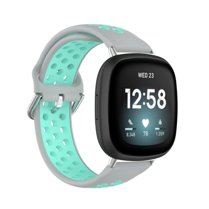 Two-Color Perforated Breathable Silicone Watch Band, For Fitbit Versa 3