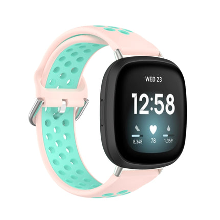 Two-Color Perforated Breathable Silicone Watch Band, For Fitbit Versa 3