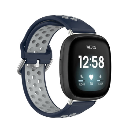 Two-Color Perforated Breathable Silicone Watch Band, For Fitbit Versa 3