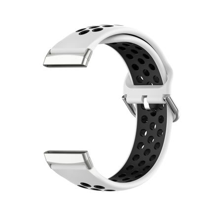Two-Color Perforated Breathable Silicone Watch Band, For Fitbit Sense 2