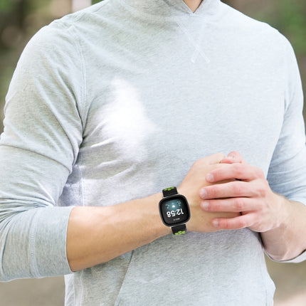 Two-Color Perforated Breathable Silicone Watch Band, For Fitbit Sense 2