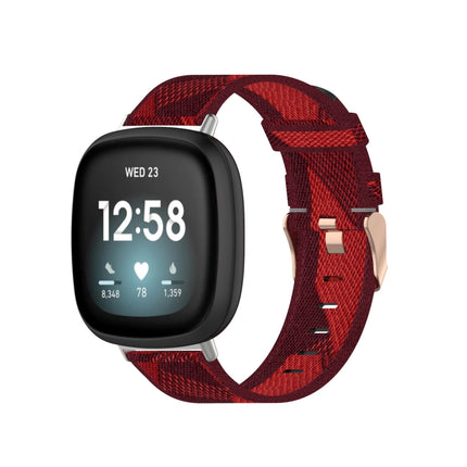 Nylon Weave Canvas Watch Band, For Fitbit Versa 3, For Fitbit Sense