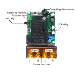 AC 220V 30A Channel High Power Low Consumption Universal Industrial Lifter Control Wireless Remote Controller Switch