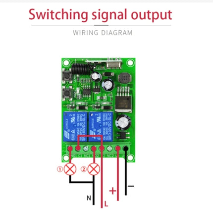 DC 12V 24V 48V Universal Electric Door RF Wireless Remote Control Relay Receiver Set