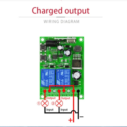 DC 12V 24V 48V Universal Electric Door RF Wireless Remote Control Relay Receiver Set