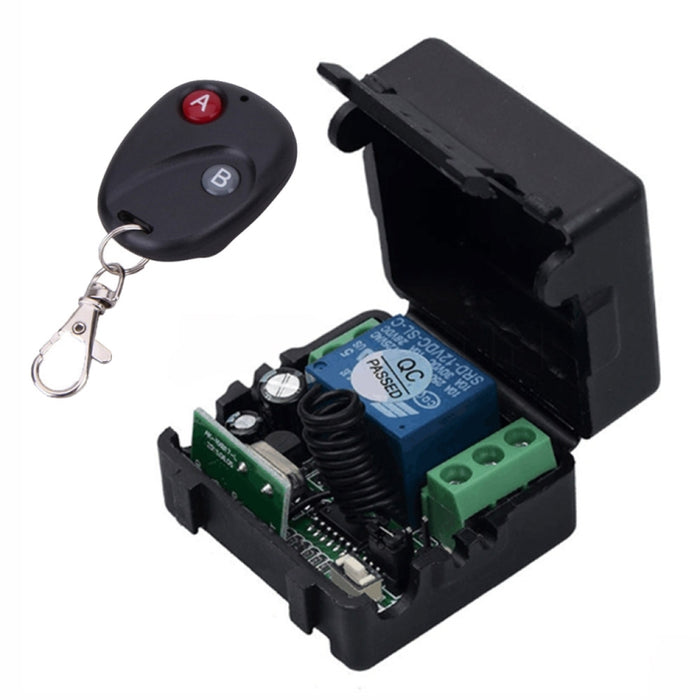 Receptor de relé de 1 canal con interruptor de control remoto inalámbrico RF de 12 V y 10 A