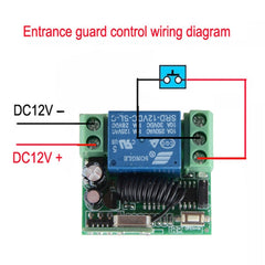 12V 10A RF Wireless Remote Control Switch 1CH Relay Receiver