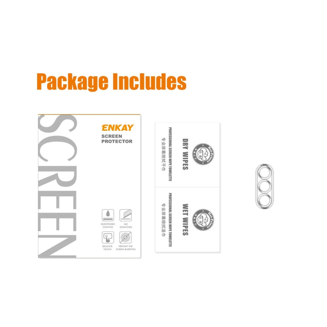 For Samsung Galaxy S23 5G ENKAY 9H Rear Camera Lens Tempered Glass Film, 1pc, 2pcs