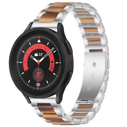 Interbead Resin Metal Watch Band, For Galaxy Watch 5 Pro 45mm