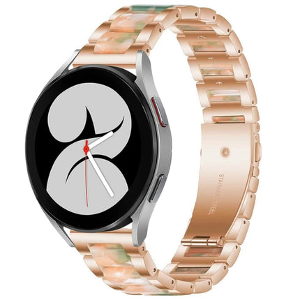 Interbead Resin Metal Watch Band, For Galaxy Watch 4 40 / 44mm