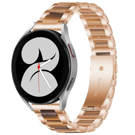 Interbead Resin Metal Watch Band, For Galaxy Watch 4 40 / 44mm