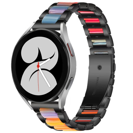 Interbead Resin Metal Watch Band, For Galaxy Watch 4 40 / 44mm