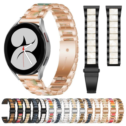 Interbead Resin Metal Watch Band, For Galaxy Watch 4 40 / 44mm