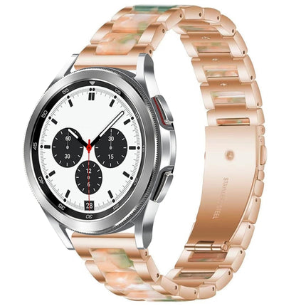 Interbead Resin Metal Watch Band, For Galaxy Watch 4 Classic 42 / 46mm