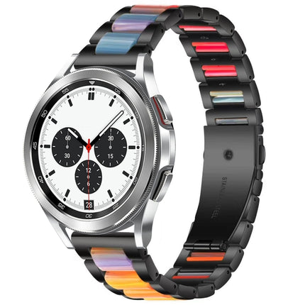 Interbead Resin Metal Watch Band, For Galaxy Watch 4 Classic 42 / 46mm
