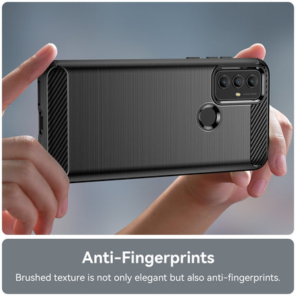 For Motorola Moto G Play 2023 Brushed Texture Carbon Fiber TPU Phone Case, For Motorola Moto G Play 2023