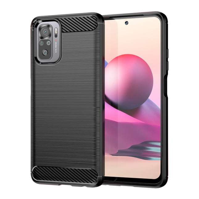 For Xiaomi Poco M5s Brushed Texture Carbon Fiber TPU Phone Case, For Xiaomi Poco M5s